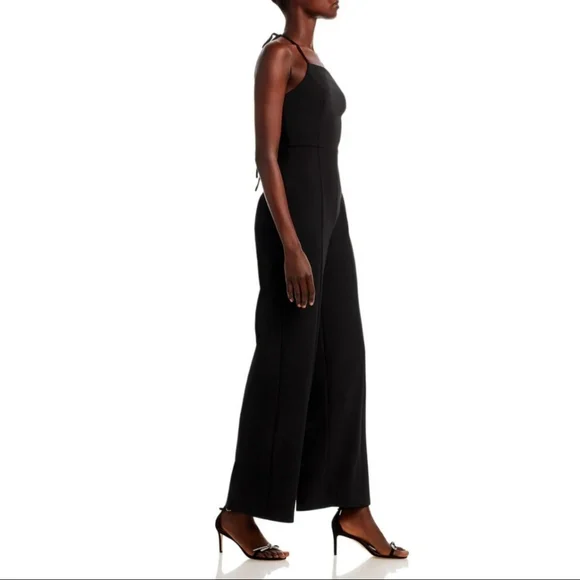 #174 Aqua Halter Neck Wide Leg Jumpsuit NWT - Picture 4 of 6